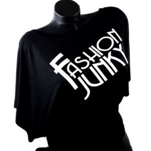 Fashion Junky Black Off the Shoulder Top.